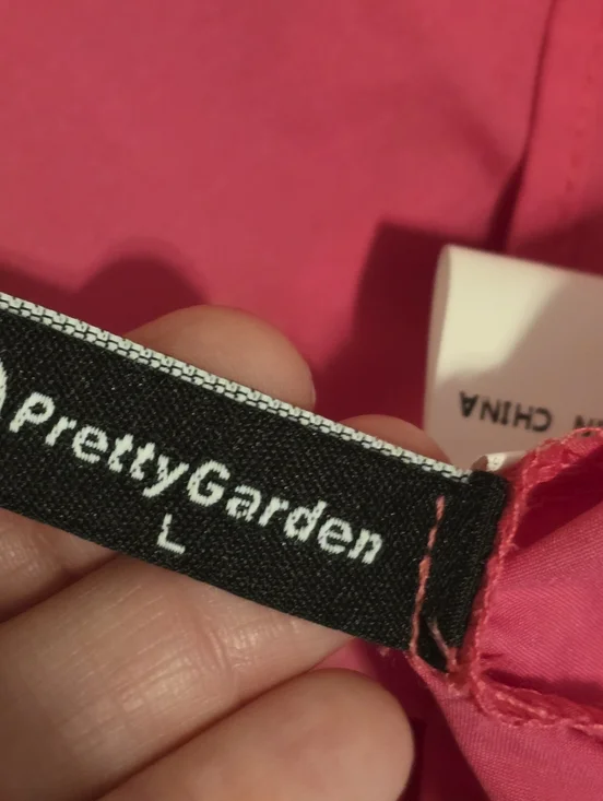 NWT Pretty Garden Hot Pink Eyelet Tiered Dress Ruched Tank Sleeveless Maxi Large - Picture 4 of 12